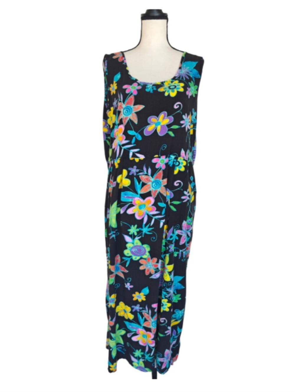 Jams World Black Sleeveless Maxi Dress Size XXL / 2XL